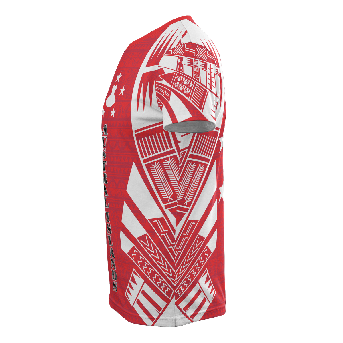Austral Islands T Shirt Austral Islands Flag Polynesian Tattoo Red Style - Polynesian Pride
