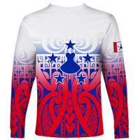 (Custom Personalised) Austral Islands Tribal Long Sleeve Shirt - LT12 - Polynesian Pride