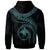 Papua New Guinea Polynesian Zip up Hoodie Papua New Guinea Waves (Turquoise) - Polynesian Pride