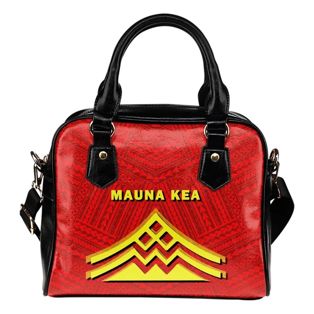 Hawaii Mauna Kea Polynesian Shoulder Handbag One Size Red - Polynesian Pride