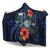 Samoa Polynesian Hooded Blanket - Blue Turtle Hibiscus - Polynesian Pride