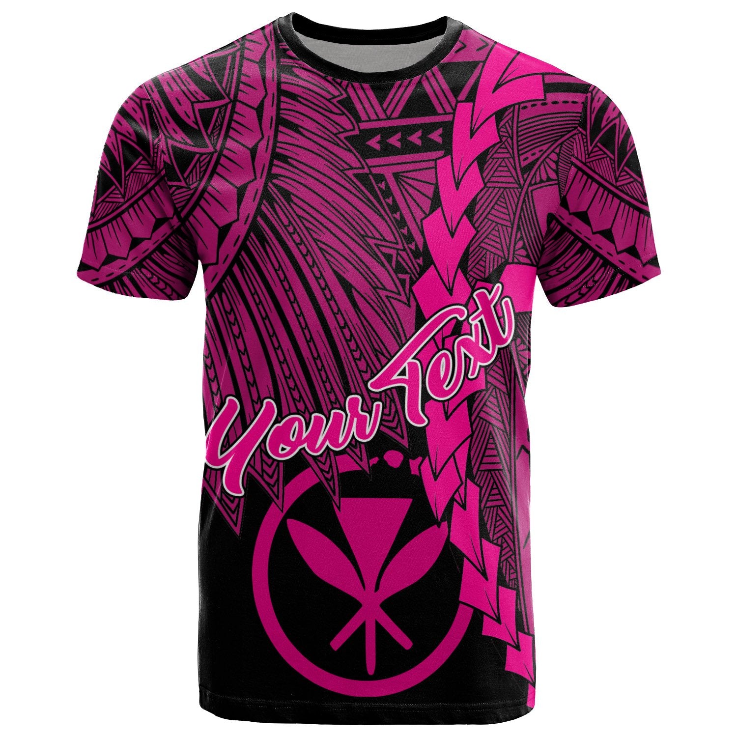 Hawaii Polynesian Custom T Shirt Tribal Wave Tattoo Pink Unisex Pink - Polynesian Pride