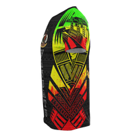 Vanuatu T Shirt Vanuatuan Coat of Arms Polynesian Tattoo Reggae Style - Polynesian Pride