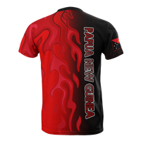 Papua New Guinea T Shirt PNG Flag Flame - Polynesian Pride