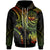 Marshall Islands Custom Zip up Hoodie Coat of Arm with Reggae Turtle Unisex Reggae - Polynesian Pride