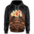 Polynesian Custom Zip up Hoodie Tribal Pattern Hibiscus Unisex Black - Polynesian Pride