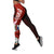 Samoa Polynesian Legging - Coat Of Arm With Hibiscus Red - Polynesian Pride