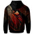 Papua New Guinea Polynesian Zip Hoodie Legend Red Version - Polynesian Pride