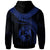 Tonga Polynesian Custom Zip up Hoodie Tonga Waves (Blue) - Polynesian Pride