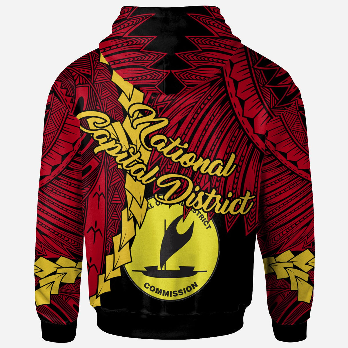 Papua New Guinea National Capital District Province Polynesian Custom Hoodie Tribal Wave Tattoo - Polynesian Pride