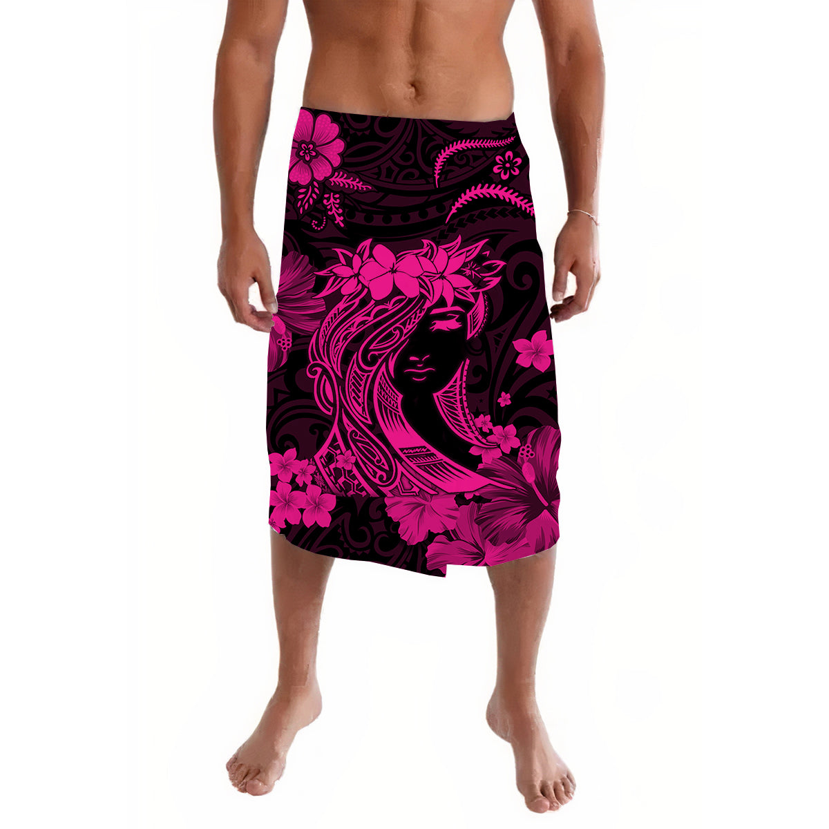 Hawaii Lavalava Polynesian Pink Attractive Hula Girl LT13 Pink - Polynesian Pride