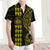 Hawaii Coat Of Arms Short Sleeve Shirt Yellow Men Yellow - Polynesian Pride