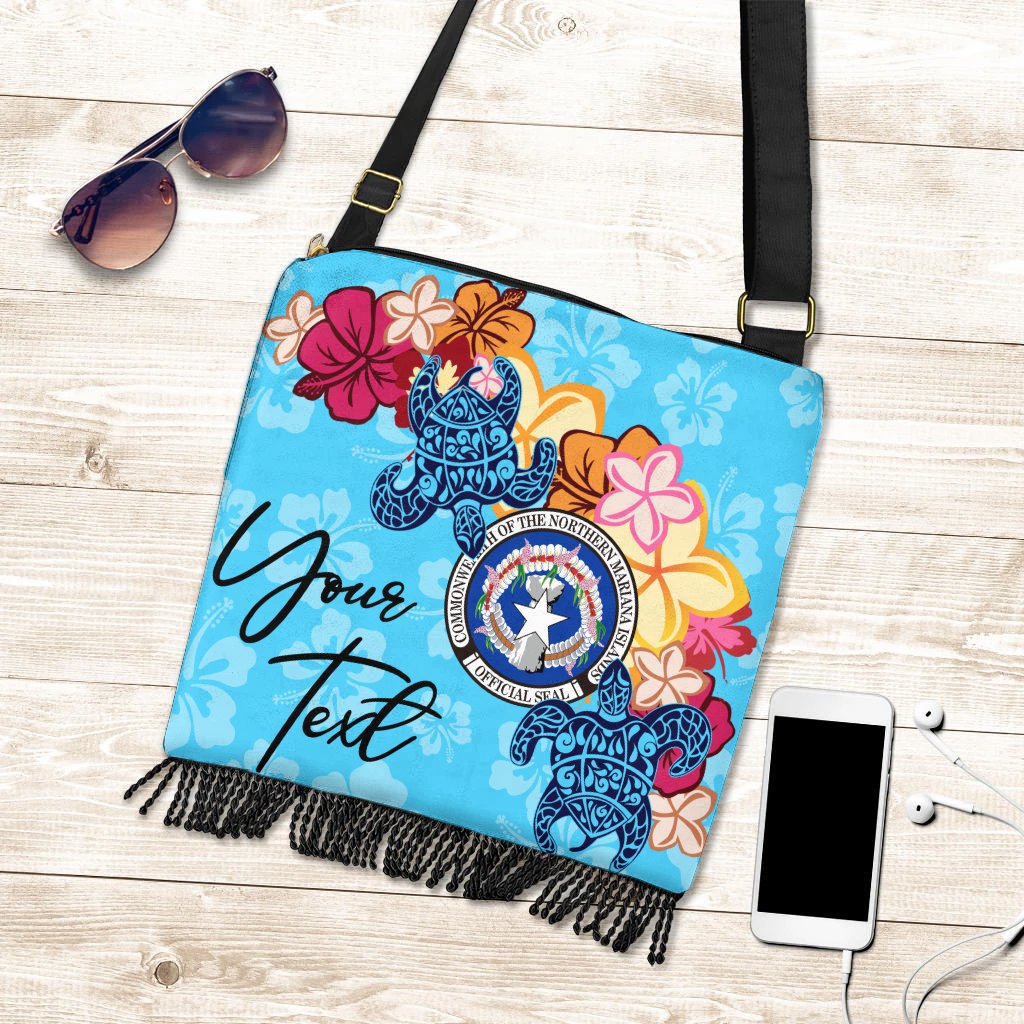 Northern Mariana Islands Custom Personalised Boho Handbag - Tropical Style - Polynesian Pride