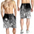 Marshall Islands Men's Shorts - Humpback Whale with Tropical Flowers (White) - Polynesian Pride