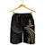 New Caledonia Polynesian Men's Short - Gold Tribal Wave - Polynesian Pride