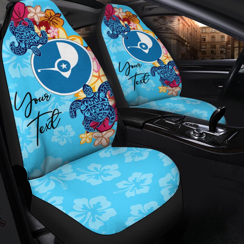 Yap Custom Personalised Car Seat Covers - Tropical Style Universal Fit Blue - Polynesian Pride