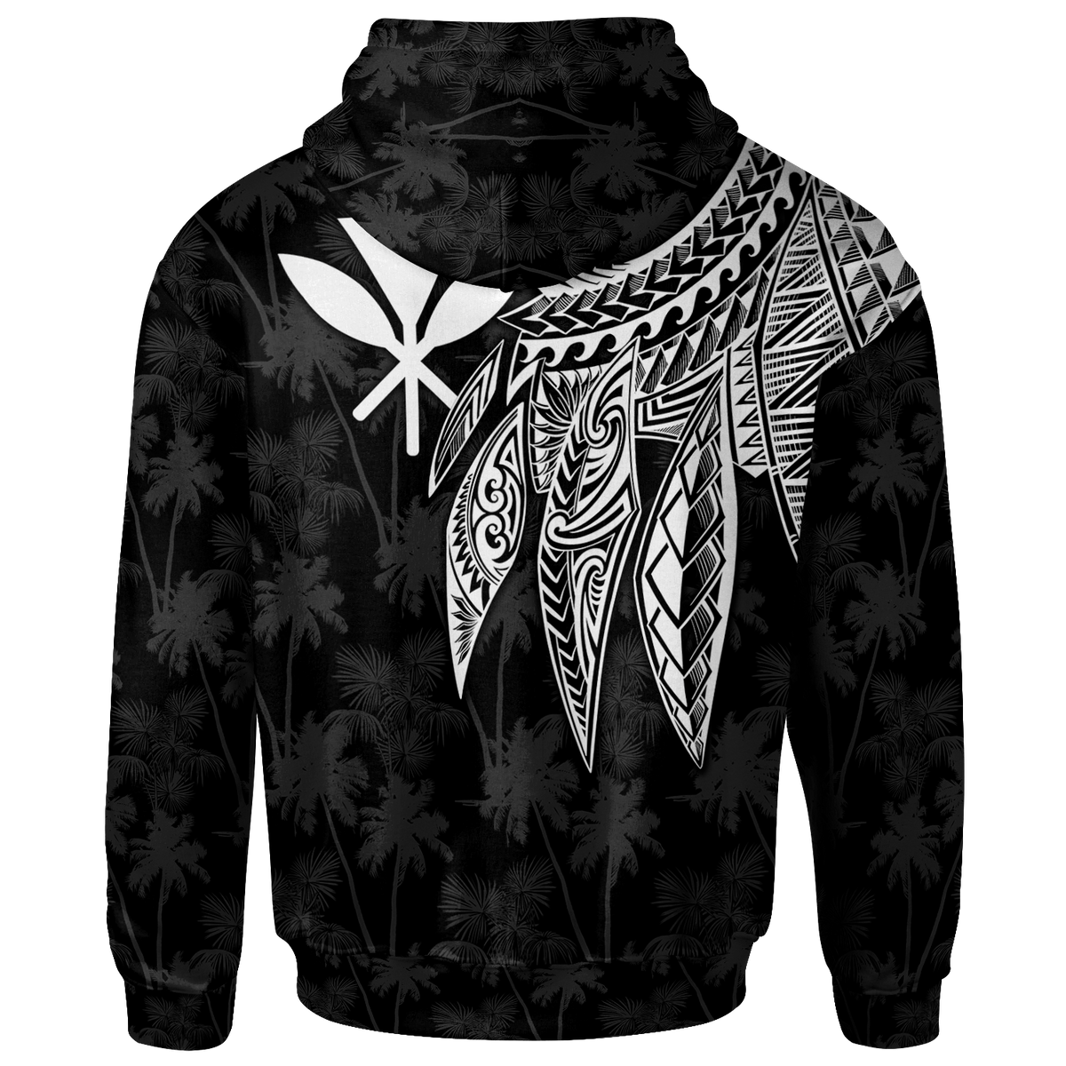 Polynesian Hawaii Kanaka Maoli Hoodie Polynesian Wings (White) - Polynesian Pride