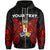 Tonga Polynesian Custom Zip up Hoodie Tongan Spirit Unisex Red - Polynesian Pride