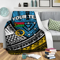 (Custom Personalised) Vanuatu Sanma Province Tribal Pattern Blanket - LT12 - Polynesian Pride