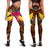 Hawaii Kanaka Maoli Legging - Polynesian Hook And Hibiscus Dark Salmon - Polynesian Pride