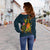 New Caledonia Polynesian Personalised Off Shoulder Sweater - Legend of New Caledonia (Blue) - Polynesian Pride