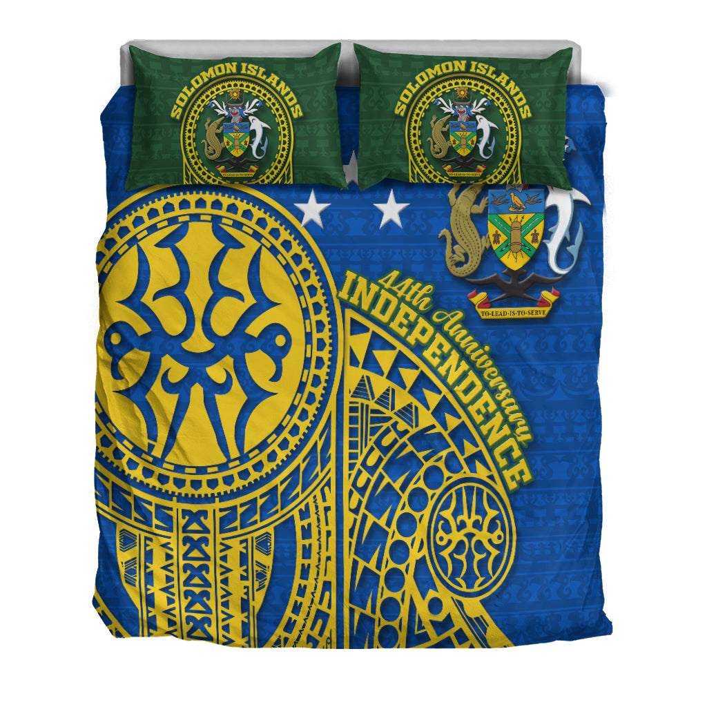 Solomon Islands Independence Anniversary 44th Years Bedding Set - LT12 - Polynesian Pride