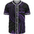 Kosrae Polynesian Custom Personalised Baseball Shirt - Purple Tribal Wave Unisex Purple - Polynesian Pride