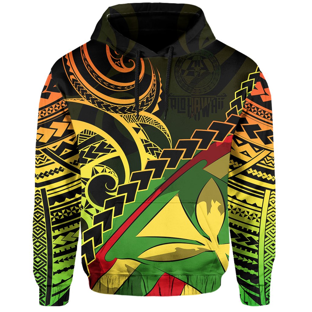 Polynesian Kakau Kanaka Maoli Hawaii Hoodie - Polynesian Pride