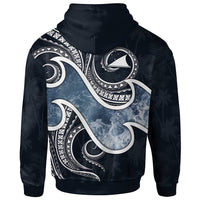 Tokelau Polynesian Zip up Hoodie Ocean Style - Polynesian Pride