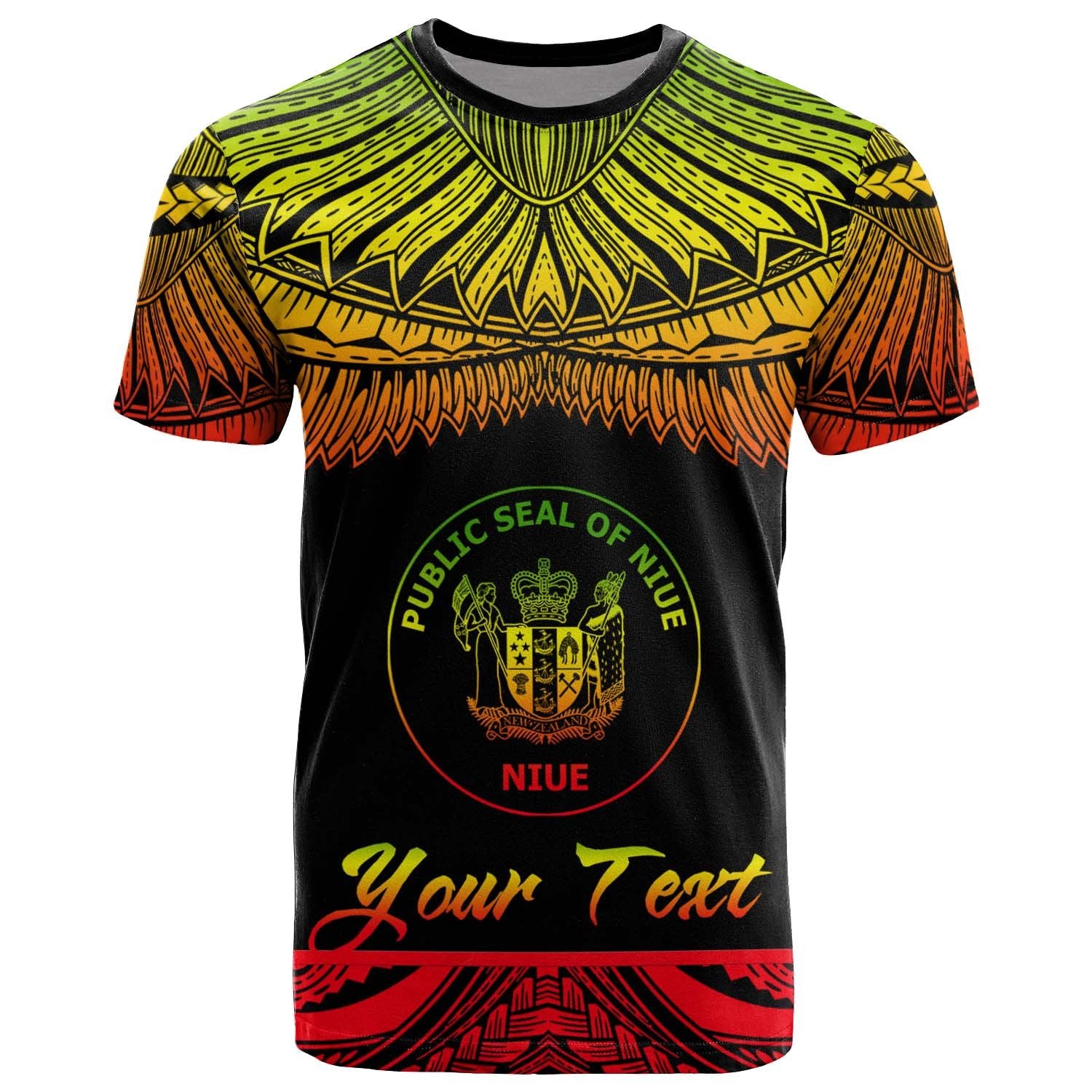 Niue Polynesian Custom T Shirt Niue Pride Reggae Version Unisex Art - Polynesian Pride