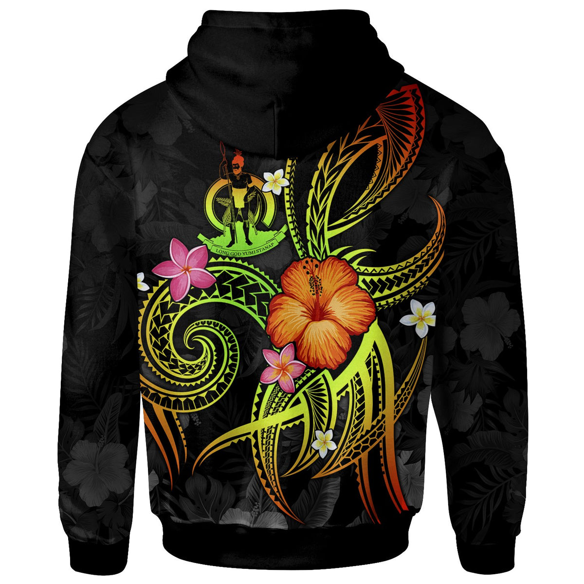 Vanuatu Polynesian Custom Zip up Hoodie Legend of Vanuatu (Reggae) - Polynesian Pride