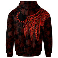 Cook Islands Custom Hoodie Polynesian Wings (Red) - Polynesian Pride