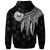Tahiti Zip up Hoodie Polynesian Wings (White) - Polynesian Pride