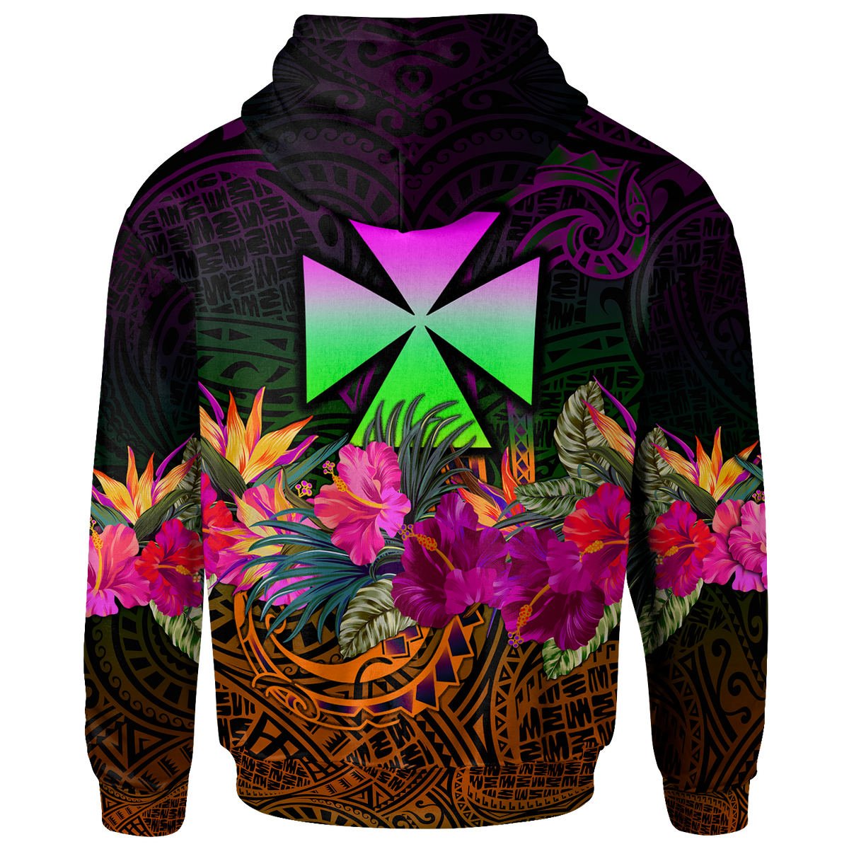Wallis and Futuna Hoodie Summer Hibiscus - Polynesian Pride