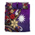 Nauru Bedding Set - Tribal Flower With Special Turtles Purple Color - Polynesian Pride