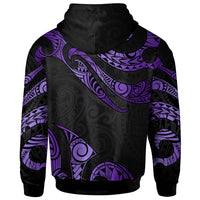 Kosrae Polynesian Custom Hoodie Polynesian Tattoo Purple Version - Polynesian Pride