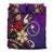 Chuuk Bedding Set - Tribal Flower With Special Turtles Purple Color - Polynesian Pride