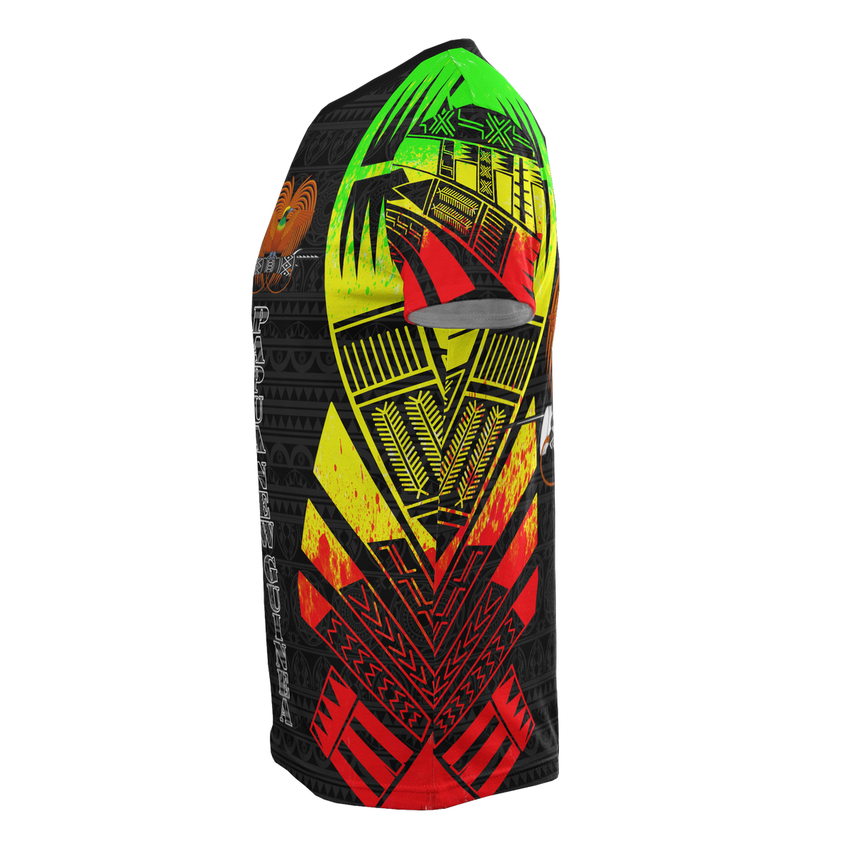 Papua New Guinea T Shirt Papua New Guinea Coat Of Arms Polynesian Tattoo Reggae Style - Polynesian Pride
