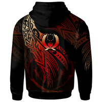 Pohnpei Polynesian Hoodie Legend Red Version - Polynesian Pride