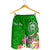 Samoa Custom Personalised Men's Shorts - Turtle Plumeria (Green) - Polynesian Pride