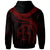 Papua New Guinea Polynesian Custom Zip up Hoodie Papua New Guinea Waves (Red) - Polynesian Pride