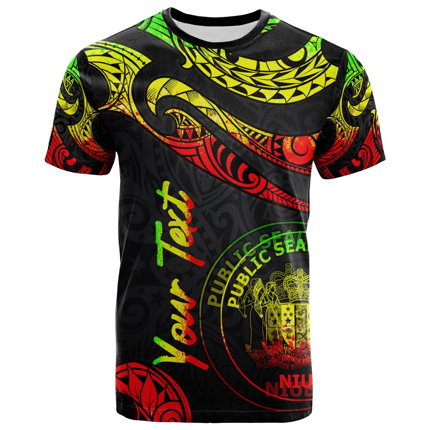 Niue Polynesian Custom T Shirt Poly Tattoo Reggae Version Unisex Reggae - Polynesian Pride