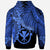 Polynesian Hawaii Zip up Hoodie Tribal Wave Tattoo Blue - Polynesian Pride