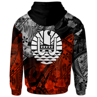Tahiti Polynesian Custom Hoodie Vintage Polynesian Turtle - Polynesian Pride