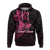 Breast Cancer Pink Ribbon Butterfly Polynesian Black Version Hoodie LT12 - Polynesian Pride