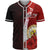 Hawaii Polynesian Custom Personalised Baseball Shirt - Coat Of Arm With Hibiscus Unisex Red - Polynesian Pride