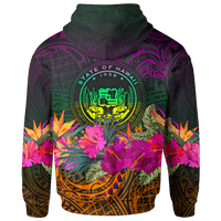 Polynesian Hawaii Hoodie Summer Hibiscus - Polynesian Pride