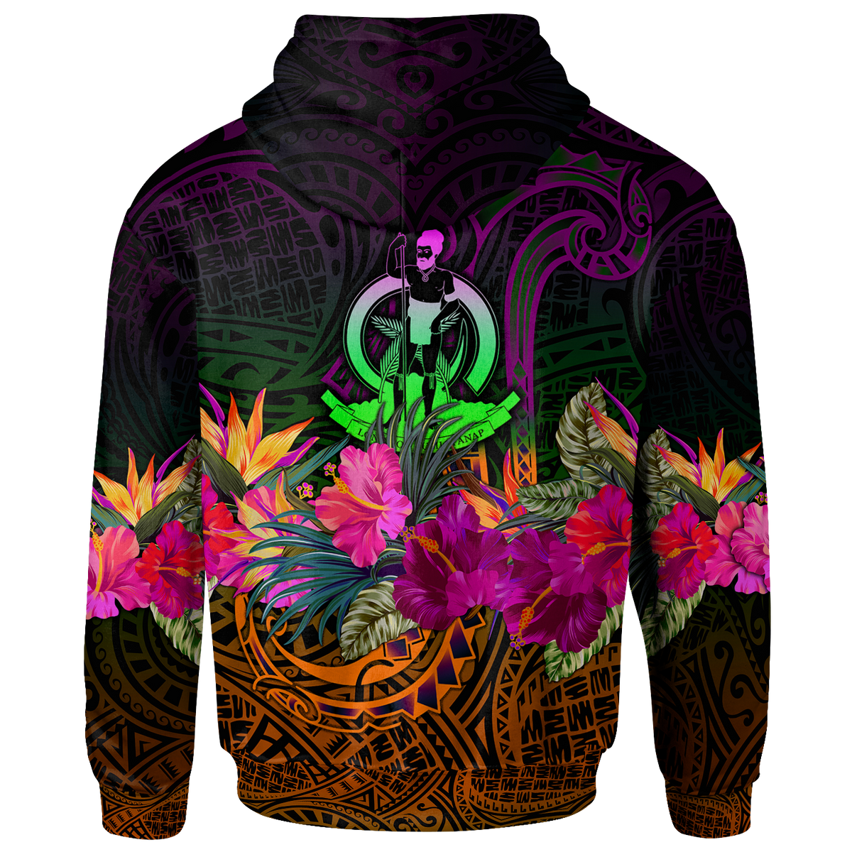 Vanuatu Hoodie Summer Hibiscus - Polynesian Pride