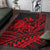 Hawaii Turtle With Hibiscus Tribal Red Area Rug - LT12 - Polynesian Pride