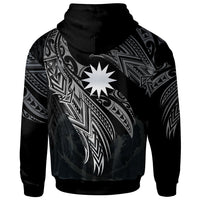 Nauru Polynesian Zip Hoodie Legend White Version - Polynesian Pride